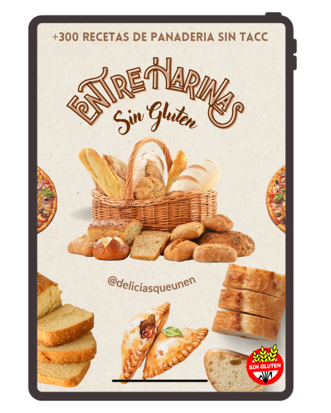 + 300 RECETAS DE PANADERIA SIN TACC